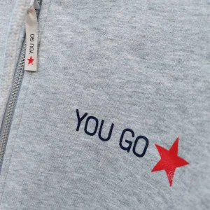 Siva dukserica zip – YOU GO STAR