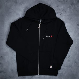 You Go Star dukserica zip - crna