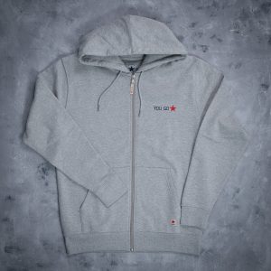 You Go Star dukserica zip - siva