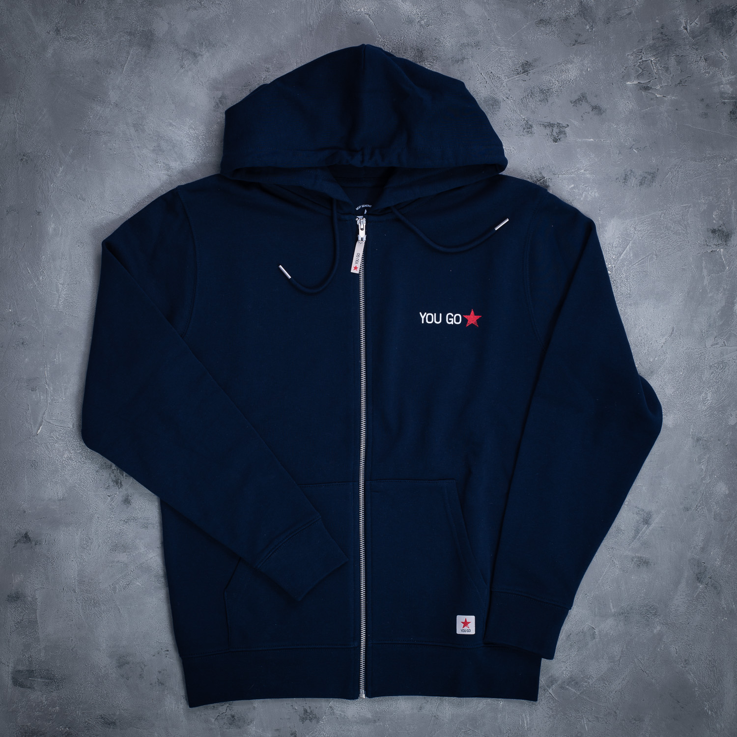 You Go Star dukserica sa kapuljačom zip - teget