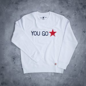 You Go Star dukserica - bela